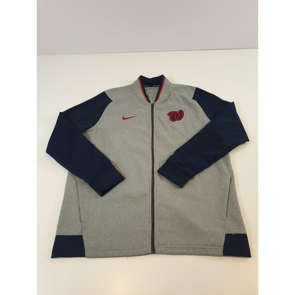 Washington Nationals Jacket Mens Large MLB Baseball Nike Dri Fit Lightweight - Picture 1 of 13